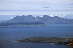 Eigg and Rùm, from the west top of Rois-Bheinn.