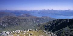 View east from the summit of Garbh Bheinn of Ardgour.