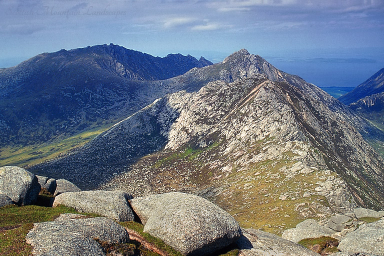 Looking north-east from the summit of Beinn Tarsuinn, over A' Chir. Looking north-east from the summit of Beinn Tarsuinn, over A' Chir.
