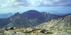 Cir Mhòr, Caisteal Abhail and Ceum na Caillich, from Goatfell.