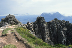 Suilven, Canisp and Cùl Mòr, from the summit of Stac Pollaidh.