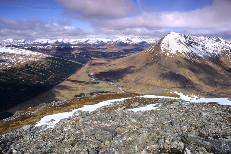 The Black Mount and Beinn Dòrain, from the summit of Beinn Odhar.