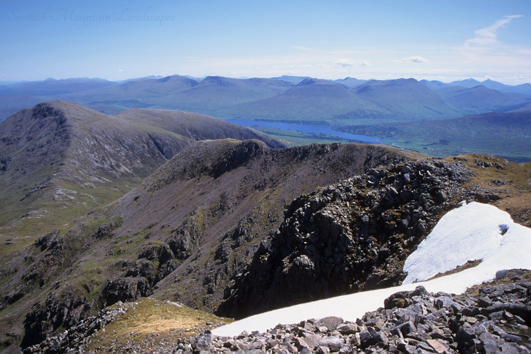 Loch Tulla and the Bridge of Orchy Hills, from the summit of Stob Ghabhar.