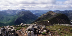 Looking south-west down Glen Etive from Stob na Doire.