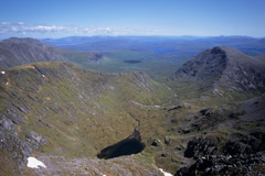 Sròn nan Giubhas, Meall Tionail, Clach Leathad and Stob a' Choire Odhair, from the summit of Stob Ghabhar.