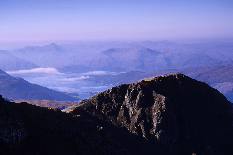 Looking north-west from the summit of Bidean nam Bian over An t-Sròn.