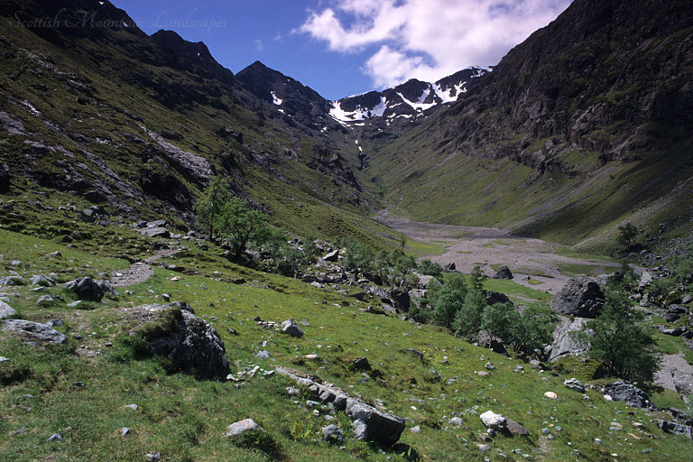 Coire Gabhail: 'Lost Valley'. Coire Gabhail: 'Lost Valley'.