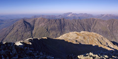 View North, from Stob Coire nan Lochan.