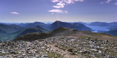 View West, from Sgorr nam Fiannaidh.