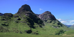 Two of the Three Sisters of Glencoe: Geàrr Aonach and Aonach Dubh.