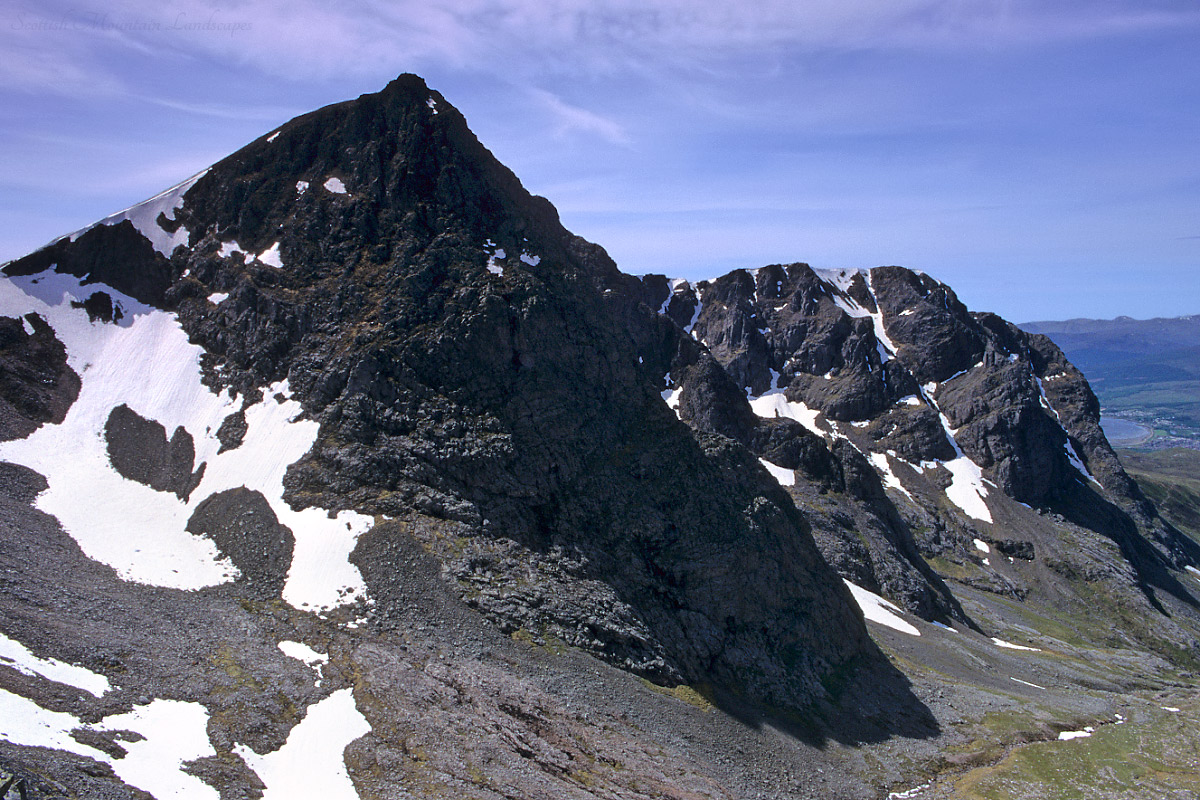 Ben Nevis: The North-East Buttress, from the Càrn Mòr Dearg Arête. Ben Nevis: The North-East Buttress.