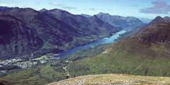 View south-west from the summit of Na Gruagaichean.