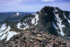 The Càrn Mòr Dearg arête and Ben Nevis.