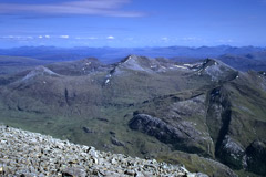The Mamores, from Ben Nevis.