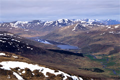 Loch Lyon and Glen Lyon, from Meall Ghaordaidh.