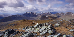 View North-west from the summit of Creag Mhòr.