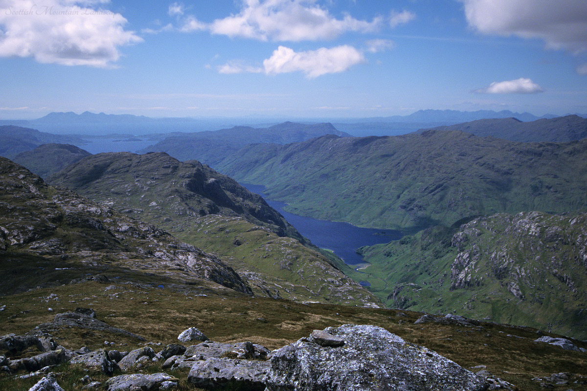 Rùm and Skye, from the summit of Sgurr nan Coireachan.