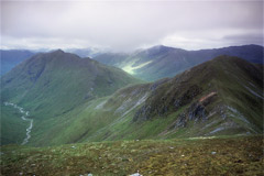 Ciste Dubh and Sgurr an Fhuarail, from Aonach Meadhoin.