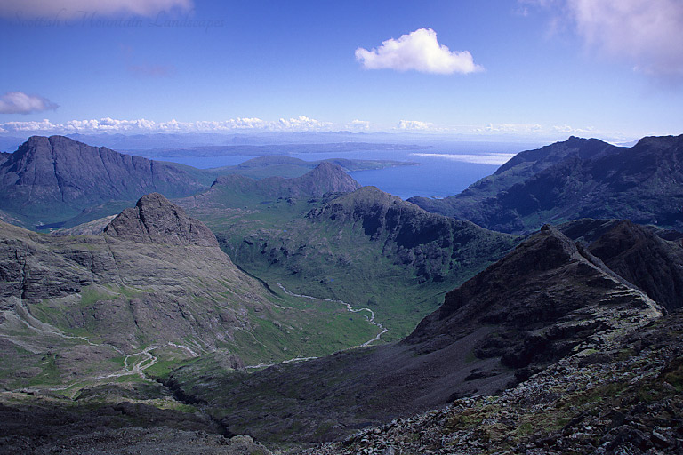 Looking south-east down the Harta Corrie, from the summit of Bruach na Frithe.