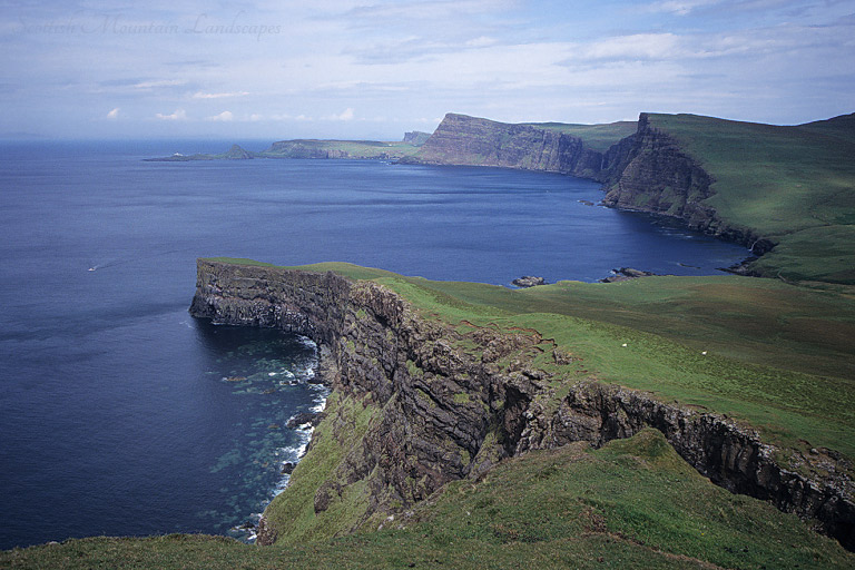 Moonen Bay from Hoe Rape: Neist Point, Waterstein Head and Ramasaig Cliff.