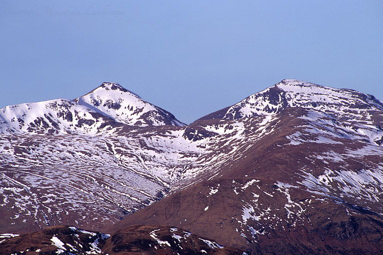 Stob Binnein and Ben More, from the summit of Benvane.