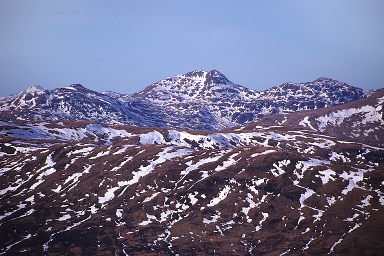 Beinn Tulaichean and Cruach Ardrain, from the summit of Benvane.