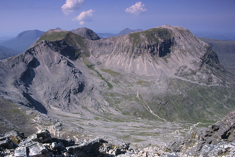 Beinn Eighe: Còinneach Mhòr and Ruadh-stac Mòr, from Spidean Coire nan Clach.