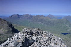 Beinn Alligin and Beinn Dearg, from Spidean a' Choire Lèith.