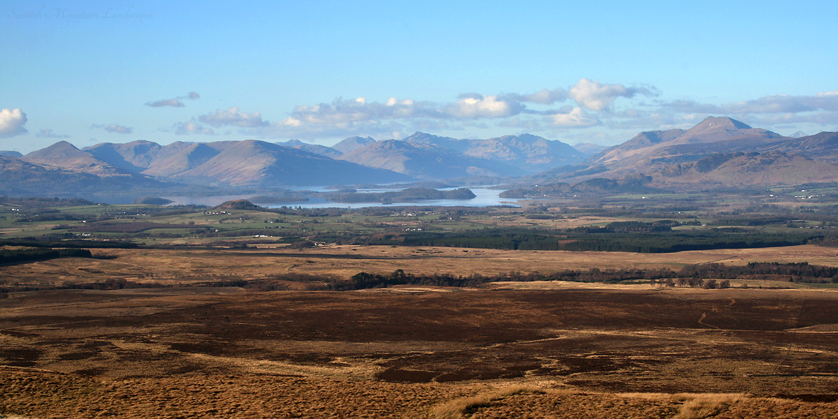 Loch Lomond, The Luss Hills and Ben Lomond.